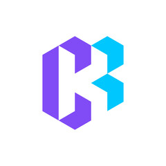 Obraz premium Letter C or K or KC arrow modern bold logo design