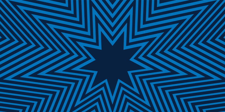 Hot Nine Pointed Star Abstract Background Vector Illustration