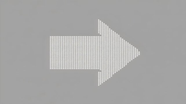 Intricate white arrow composed of tiny arrows &ndash; Great for strategic alignment, crowd movement, or data aggregation themes.