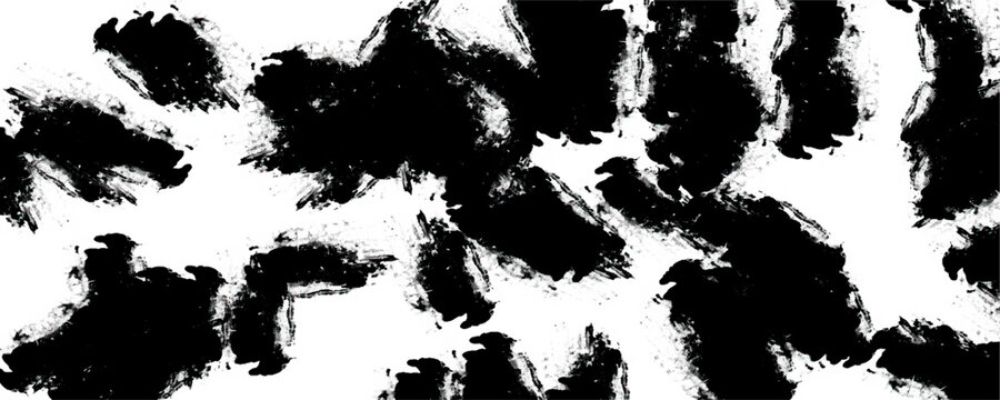 High contrast black and white abstract thick paint dab texture, dark grunge messy acrylic block brush stroke background, chaotic expressionist canvas graphic resource for modern digital art design.