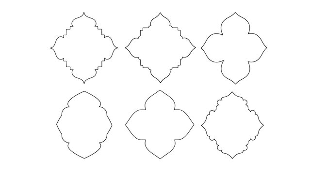 Ramdan pattern isolated PNG transparent background.	