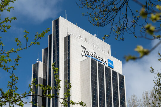 Hotel building of Radisson Blu in Hamburg