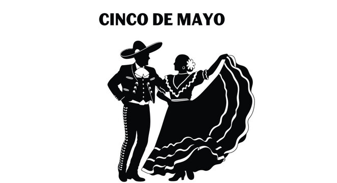 Traditional mexican dancers dressed in festive clothing performing a cultural dance for the cinco de mayo celebration