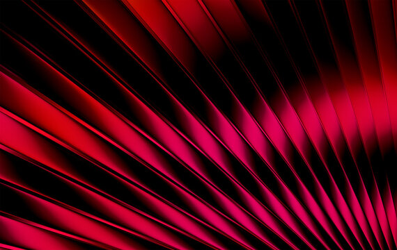 Abstract Red and Magenta Wavy Lines Radiating from Corner with Glossy Texture