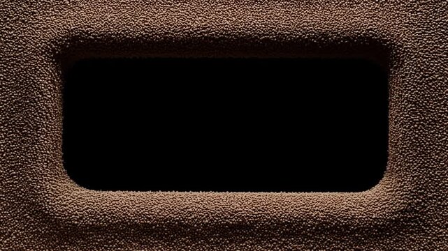 Static shot of cinder block wall showing close up textured hollow openings and grainy concrete surface on construction site exterior facade architectural detail