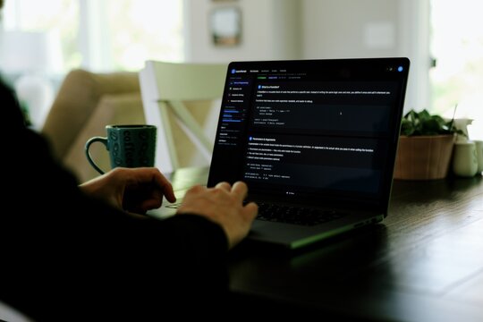 Older male university student receives alert warning notification for violating academic integrity policies by using AI chatbot for assignment concept