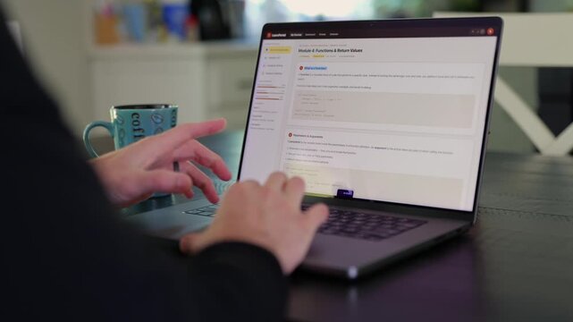 Older male university student receives alert warning notification for violating academic integrity policies by using AI chatbot for assignment concept