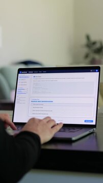 Older male university student receives alert warning notification for violating academic integrity policies by using AI chatbot for assignment concept