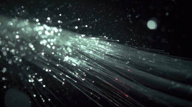 Optic fiber network transmitting data communication technology