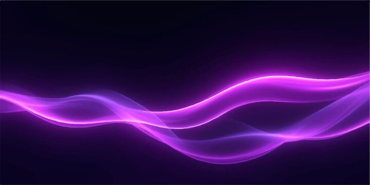 Abstract purple and blue smoke wave energy background with flowing fractal light and smooth motion design