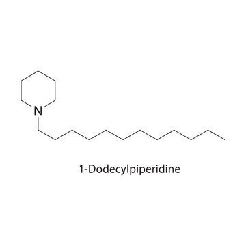 4-Dodecylphenol skeletal structure. phenol compound schematic illustration. Simple diagram, chemical formula.
