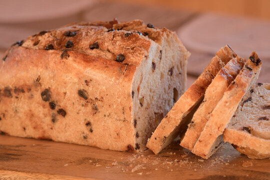 Artisan bread on a wooden board