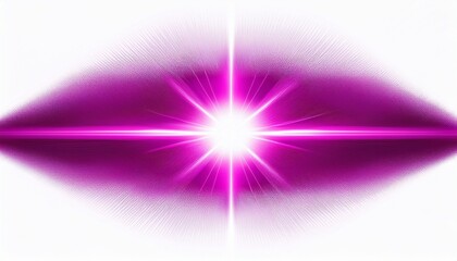 Obraz premium vibrant magenta lens flare effect isolated on white background