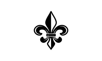 symbolic image Fluer de lis, horizontal banner monochrome fleur de lis lily, antique monarchy symbols on transparent background, vintage decorative design elements coat of arms graphic design element. © soblem