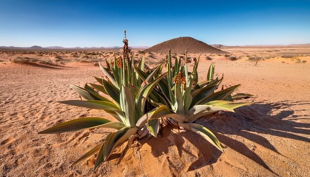 welwitschia mirabilis in damaraland desert namibia