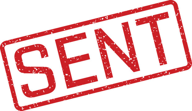 Red 'sent' stamp illustration