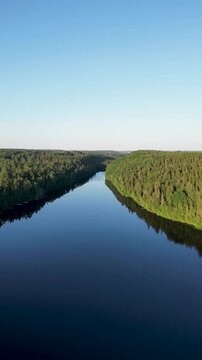 Aerial Drone View of Kaukaj&auml;rvi in Kangasala on a Sunny Summer Day. Scenic aerial drone view of Kaukaj&auml;rvi lake in Kangasala, Finland, captured on a bright sunny summer day.