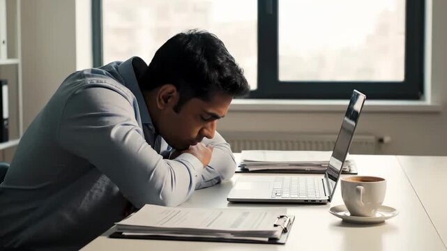 Exhausted Professional Overwhelmed With Work And Facing Stressful Situations Daily
