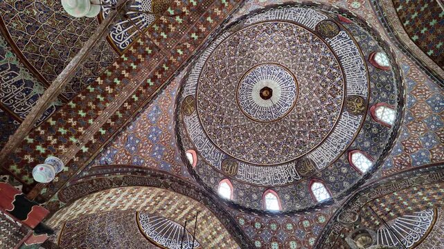 A view from the historic Hadim Suleiman Pasha Mosque in the Cairo Citadel, located in Cairo, Egypt.
