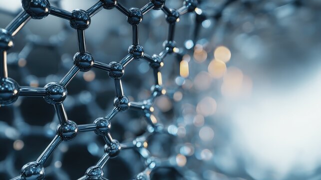Graphene inspired structure forming hexagonal network pattern