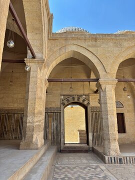 A view from the historic Hadim Suleiman Pasha Mosque in the Cairo Citadel, located in Cairo, Egypt.