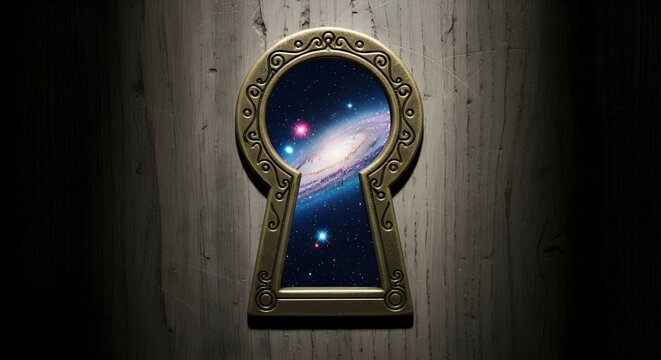 Ornate Keyhole Reveals Galaxy and Stars