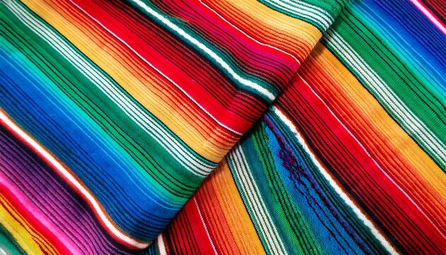 poncho background cinco de mayo mexican serape fiesta pattern traditional culture blanket with stripes pattern copy space fabric textile material mexican backdrop stock photo stock photograph image