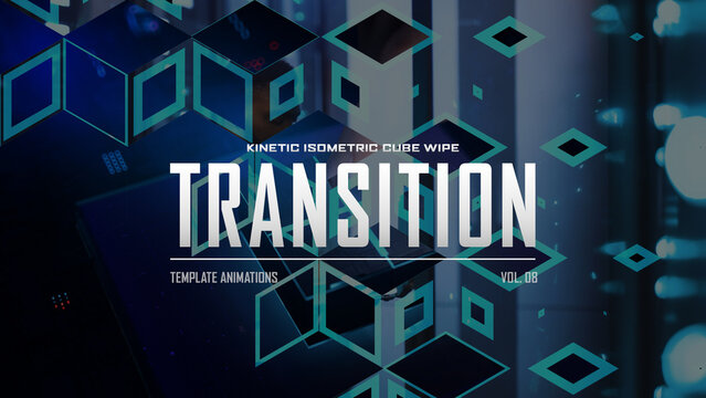 Kinetic Isometric Cube Wipe Transition / Horizontal / Part 08