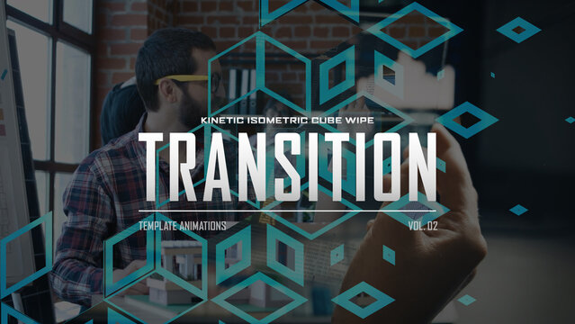 Kinetic Isometric Cube Wipe Transition / Horizontal / Part 02