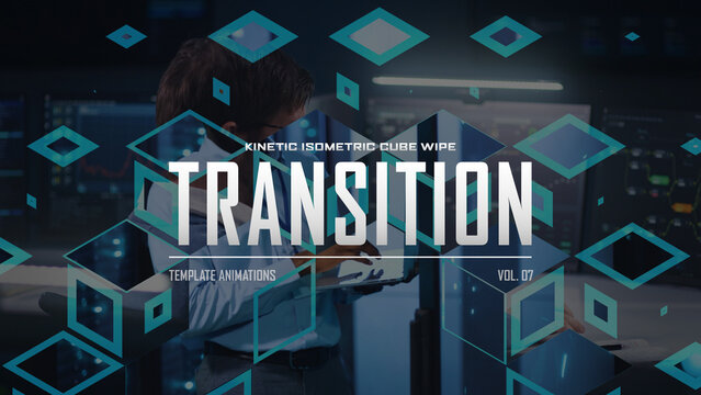 Kinetic Isometric Cube Wipe Transition / Horizontal / Part 07