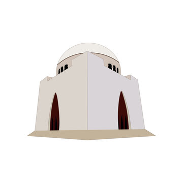 Mazar e Quaid e Azam Vector Illustration Design, Quaid e Azam mausoleum,  Quaid e Azam Mazar and Tomb
