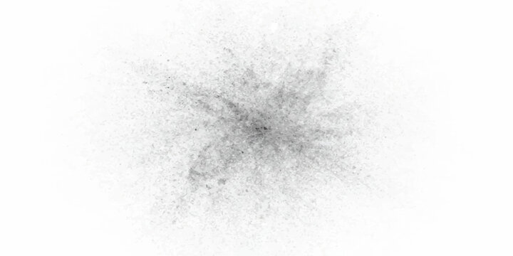 An abstract winter texture of blue and black ink splashes creates a cold grunge pattern of frozen water and salt crystals on old white paper