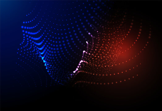 Abstract Particles Wavy Background Stripes