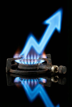 Steigende Gaspreise als Konzept f&uuml;r Energiekrise und Kostenanstieg