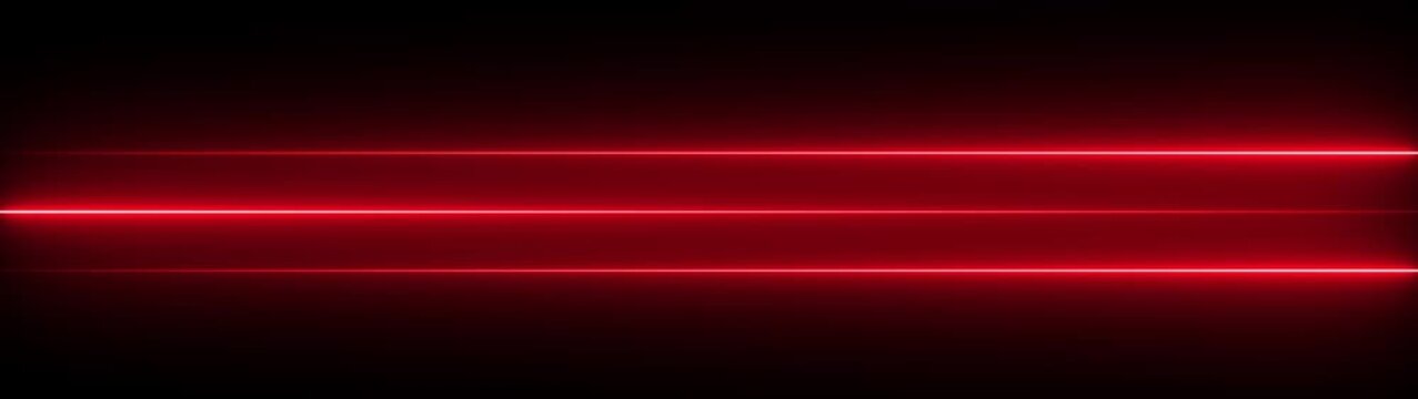 Glowing neon line animatiom on black background. Red color Abstract Light Effect Element Design