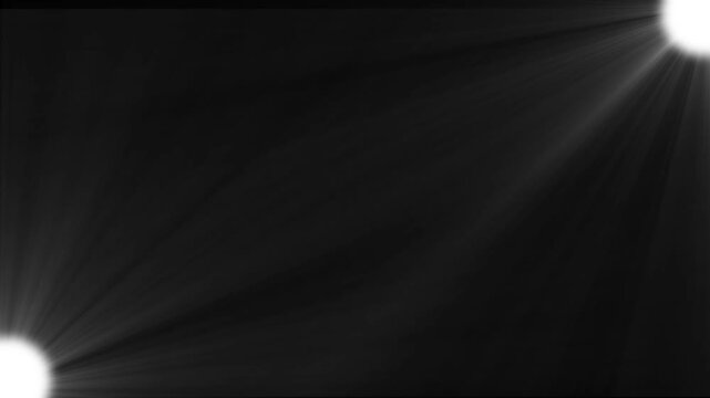 Centered white light rays on black and background. Heaven light animation from center. Dynamic light rays footage.black background. 4k vido animation