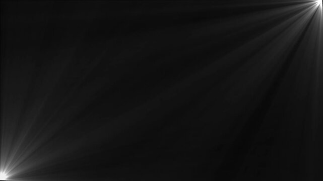 Centered white light rays on black and background. Heaven light animation from center. Dynamic light rays footage.black background. 4k vido animation