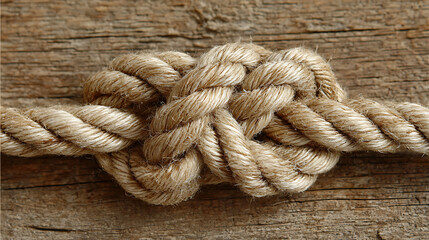 Fototapeta premium close up of a beige rope knot