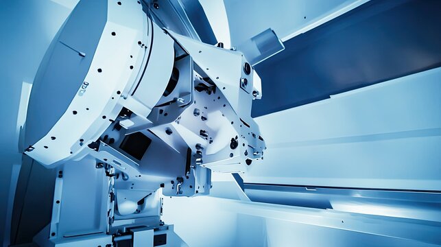 Linear accelerator delivering targeted radiation oncology treatment