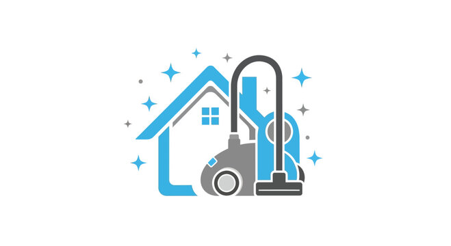 Household cleaning service logo design.