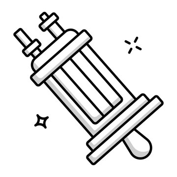 An outsolid icon depicting an electric pump