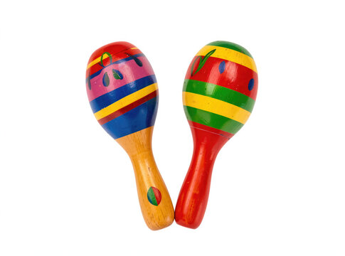 Colorful wooden marabou pairs on a clean white background, great for showcasing or decoration