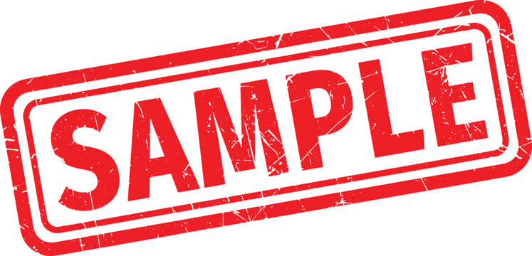 SAMPLE red rubber stamp text