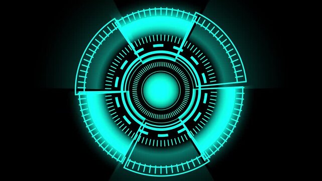 Artificial intelligence or ai concept. Futuristic icon design and graphics over hand with table. holographic advanced HUD circle platform glowing dots digital luxurious wave .