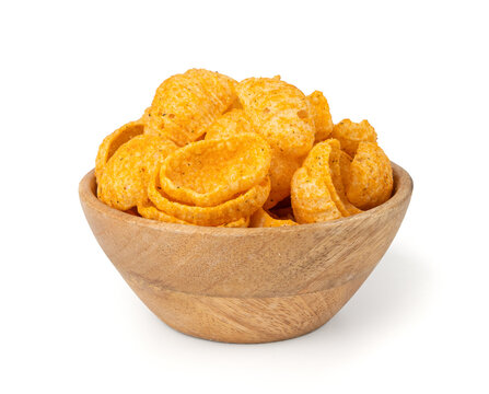 Hummus chickpea chips, chick pea crisps pile, healthy orange snack, fried legume crunchies