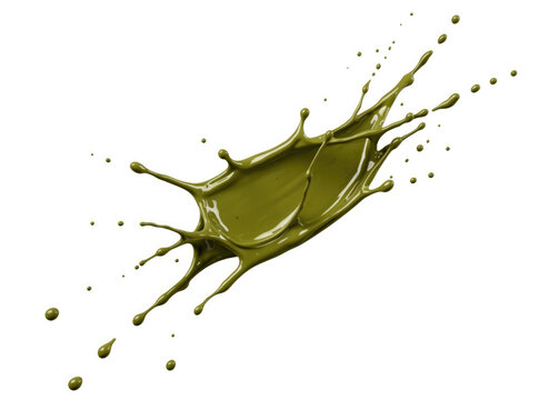 A close-up shot of a green liquid splashing onto a white surface, great for science and education use