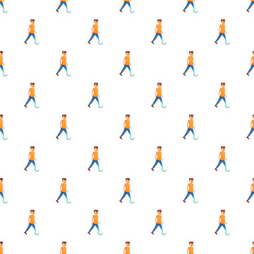 Man with prosthetic leg walking, representing disability inclusion and bionic technology