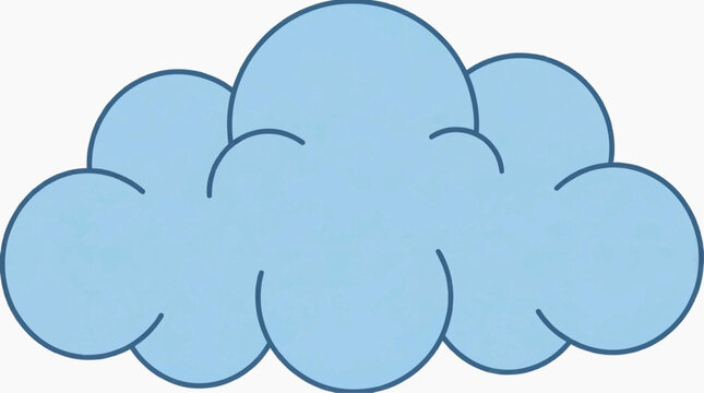 A single fluffy cartoon cloud illustration against a backdrop