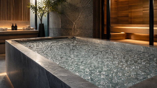 Luxury Cold Plunge Bath And Sauna For Recovery Wellness