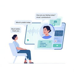 Obraz premium Healthcare Voice Assistant